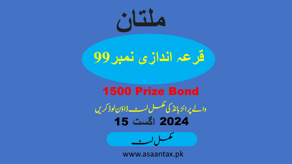 1500 Prize Bond Result List